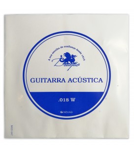 Photo of the package cover of the Dragão viola string 813 superior steel bass 018 2ª B with silk and with ball end