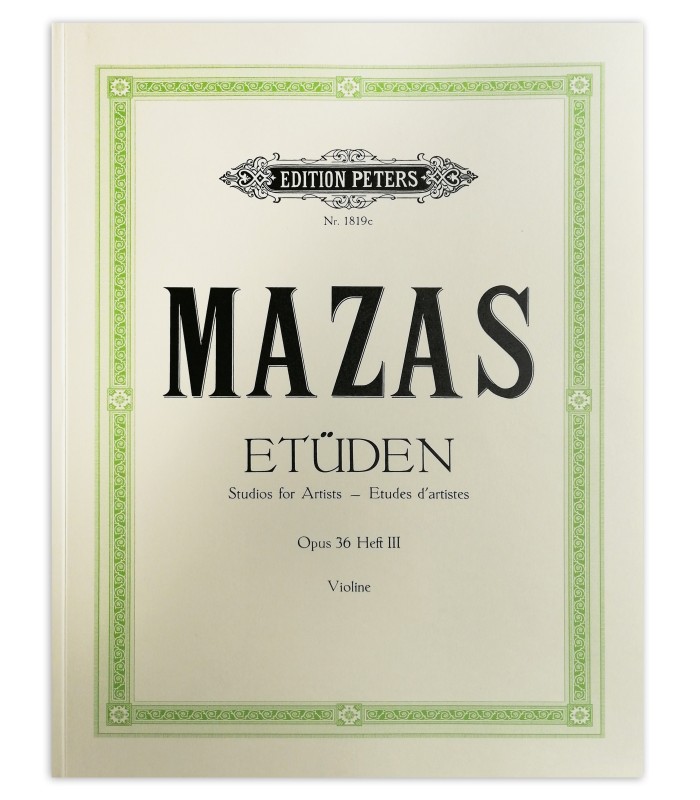 Foto da capa do livro Mazas Etuden Opus 36 para violino vol 3 Peters