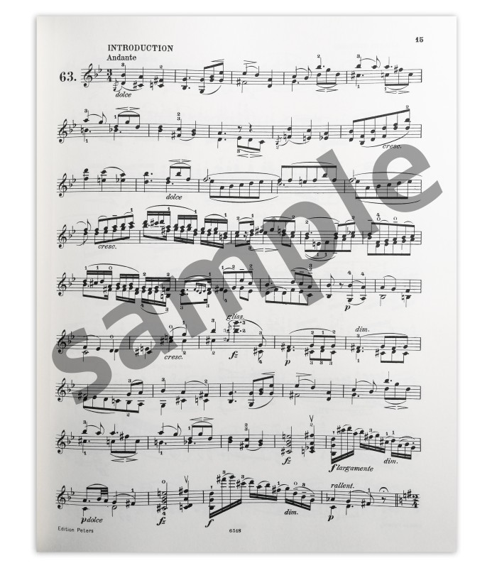 Muestra del libro Mazas Etuden Opus 36 para violín vol 3 Peters