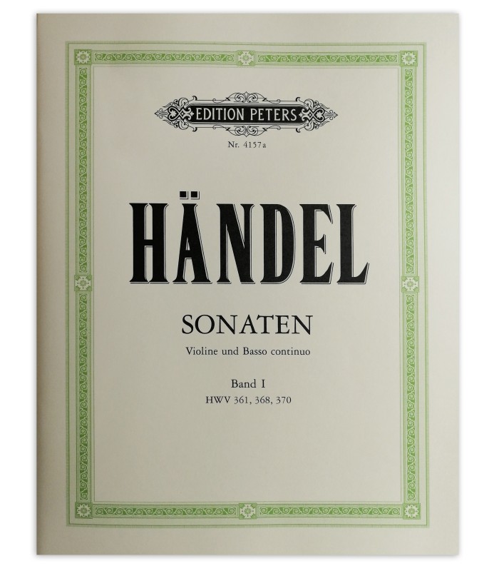 Foto da capa do livro Handel Sonatas HWV361 368 370 Peters