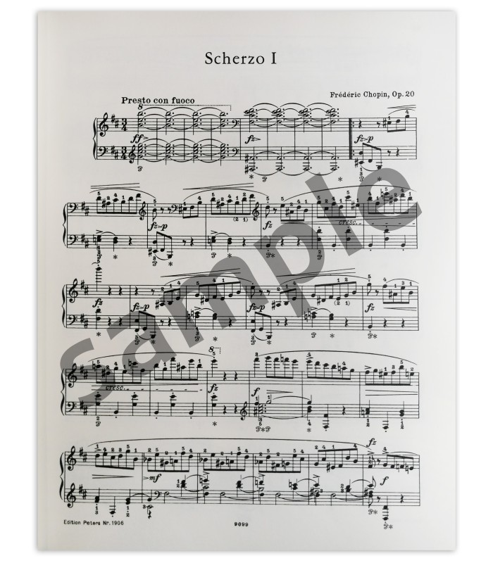Amostra do livro Chopin Scherzos e Fantasias em Fá Menor Peters