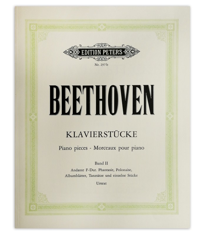 Foto da capa do livro Beethoven peças para piano vol 2 Peters