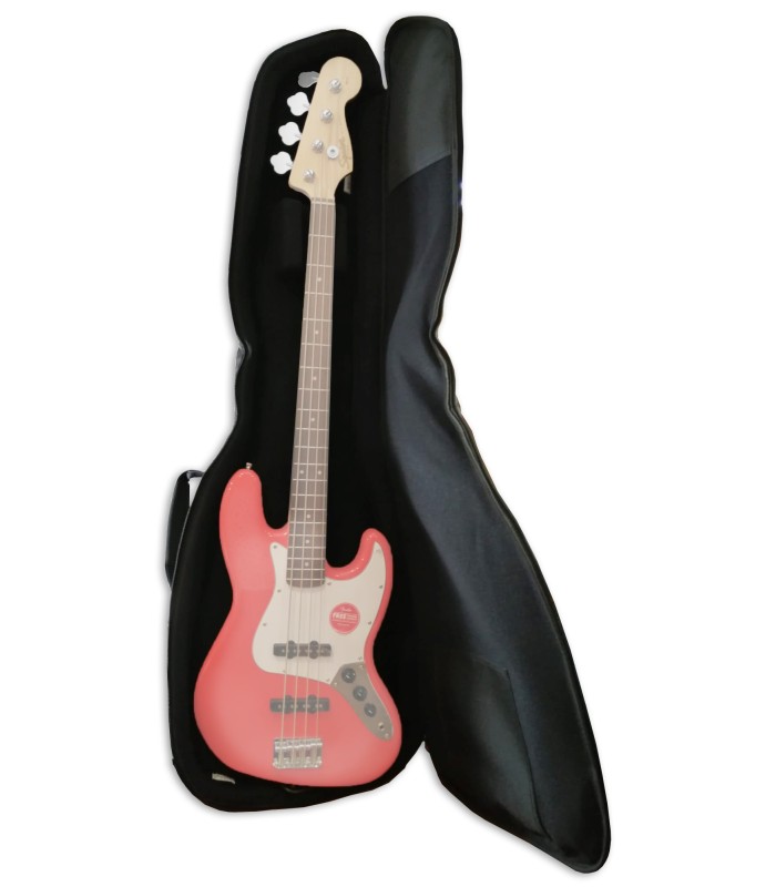 Electric bass guitar inside the gig bag Fender model FB620