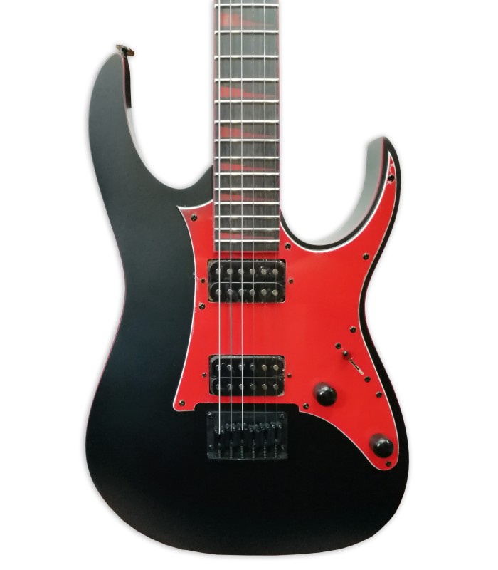 Body and pickups of the electric guitar Ibanez model GRG131DX BKF