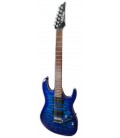 Photo of the electric guitar Ibanez model GRX70QA TBB Transparent Blue Burst