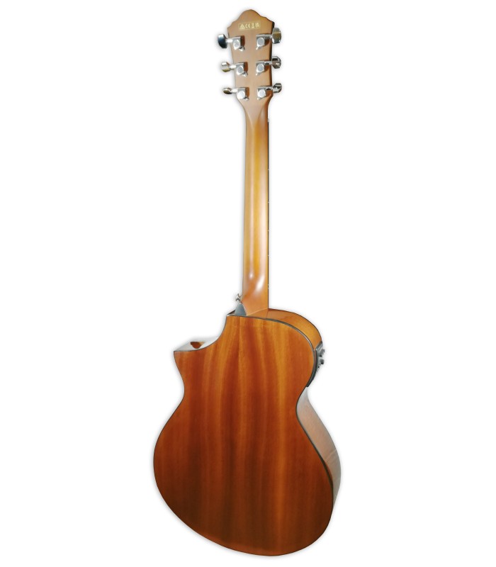 Espalda de la guitarra electroacústica Ibanez modelo AEWC11 DVS