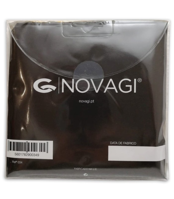 Contraportada del embalaje del juego de cuerdas Dragão modelo 034 nilón para bajo acústico afinación violín