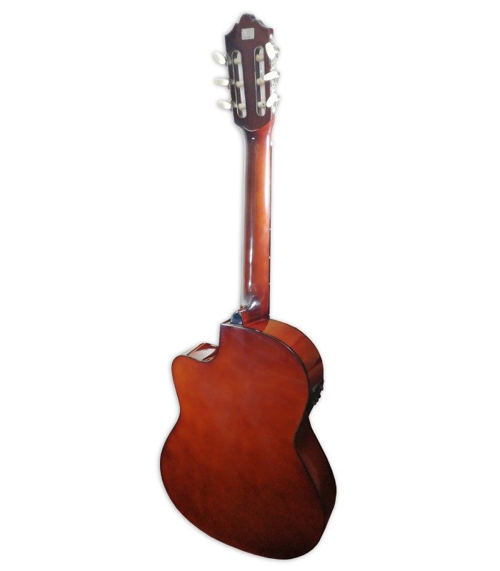 Back of the classical guitar Ashton model CG44CEQAM