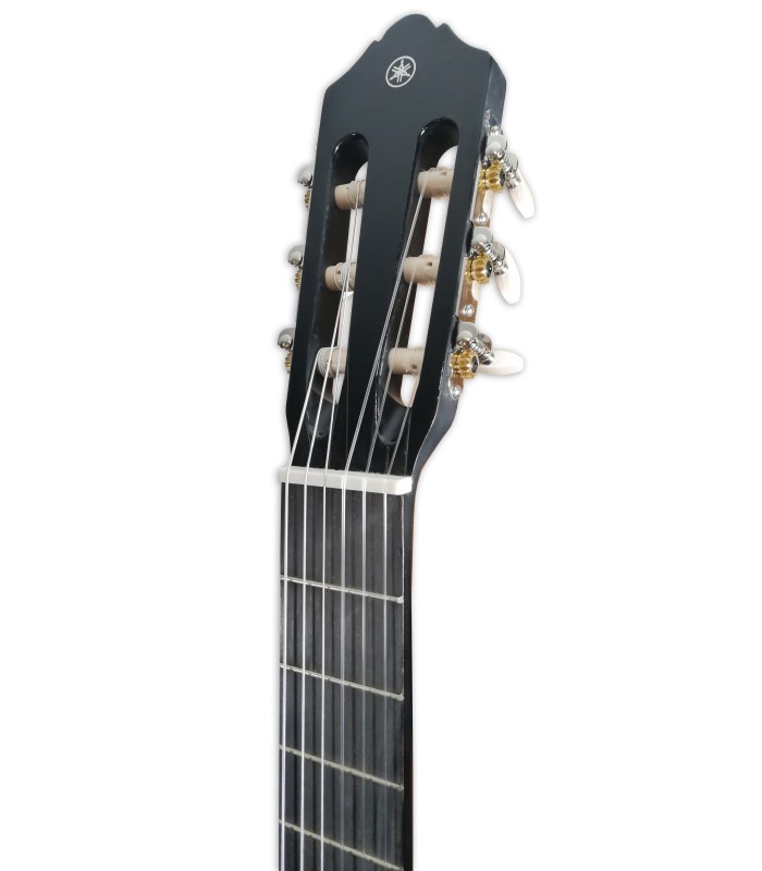 Head of the classical guitar Yamaha model C40 BL