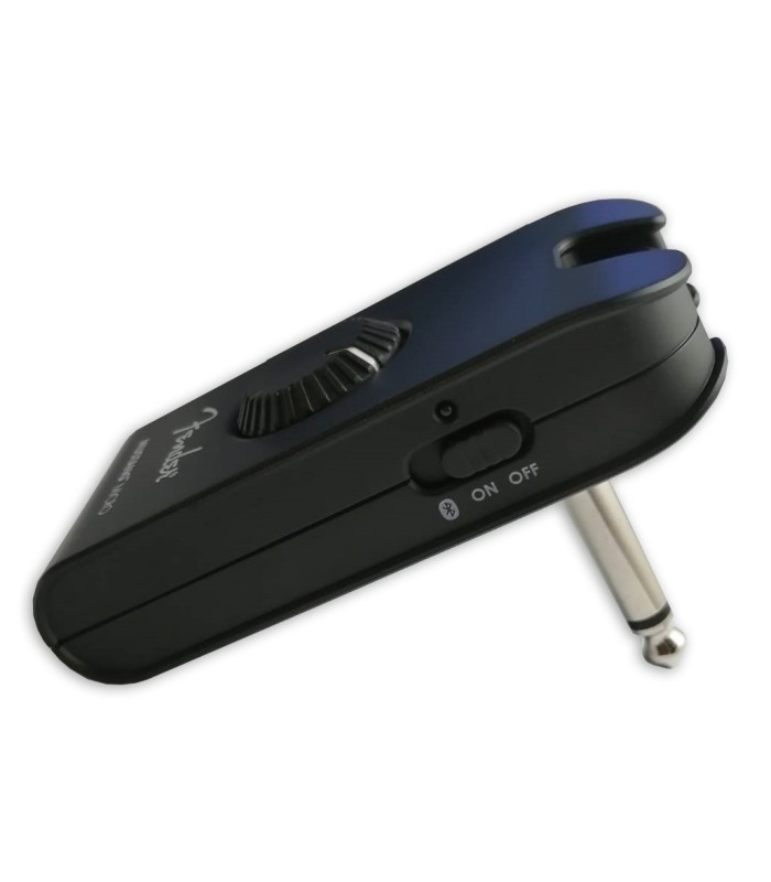 Detail of the bluetooth button of the amplifier Fender model Mustang Micro Guitar Headphone Amp