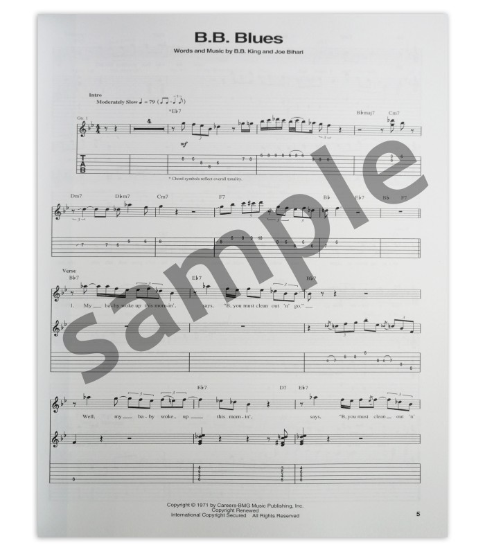 Muestra del libro BB King Anthology HL