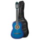 Photo of the classical guitar Ashton model SPCG-44TBB 4/4 in blue color with bag