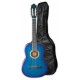Foto de la guitarra clásica Ashton modelo SPCG-44TBB 4/4 en color azul con funda