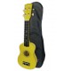 Foto do ukulele soprano Laka modelo VUS 15YL Amarelo com saco