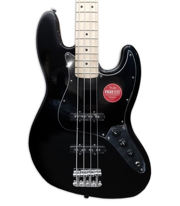 Corpo e captadores da guitarra baixo Fender Squier modelo Affinity Jazz Bass MN Black