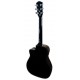 Fondo de la guitarra electroacústica Fender modelo Concert CC 60SCE Negra