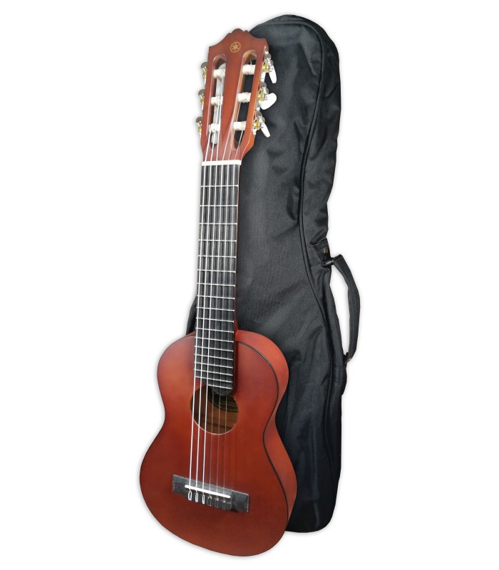 Foto del guitalele Yamaha modelo GL1 PB Persimmon Brown con funda