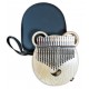 Photo of the kalimba Gewa model PG KL OP electrified in oak with 17 keys and case