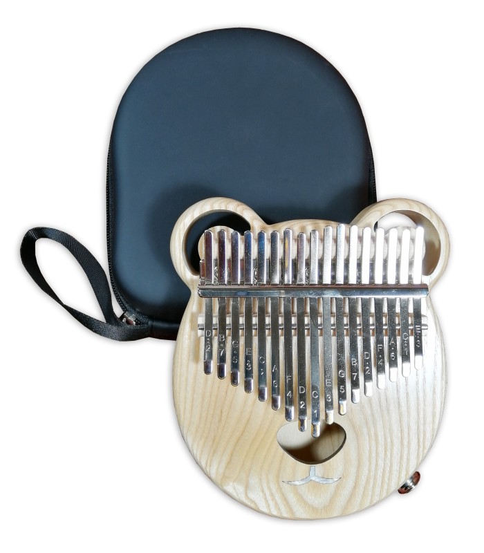 Photo of the kalimba Gewa model PG KL OP electrified in oak with 17 keys and case