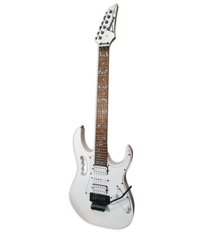 Foto de la guitarra eléctrica Ibanez modelo Steve Vai JEMJR White