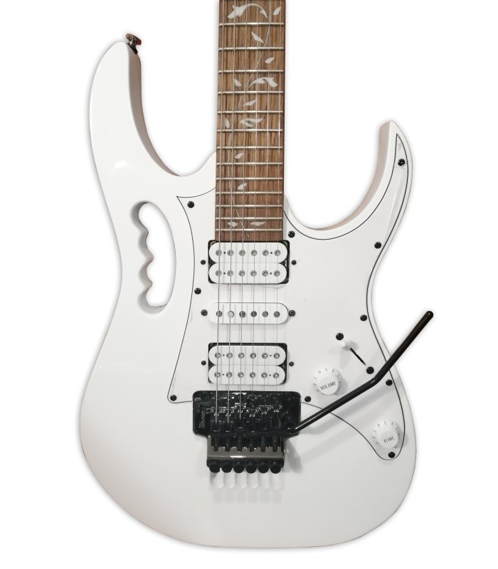 Cuerpo de la guitarra eléctrica Ibanez modelo Steve Vai JEMJR White
