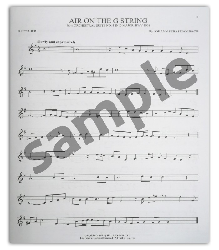 Muestra del libro First 50 Songs You Should Play on Recorder