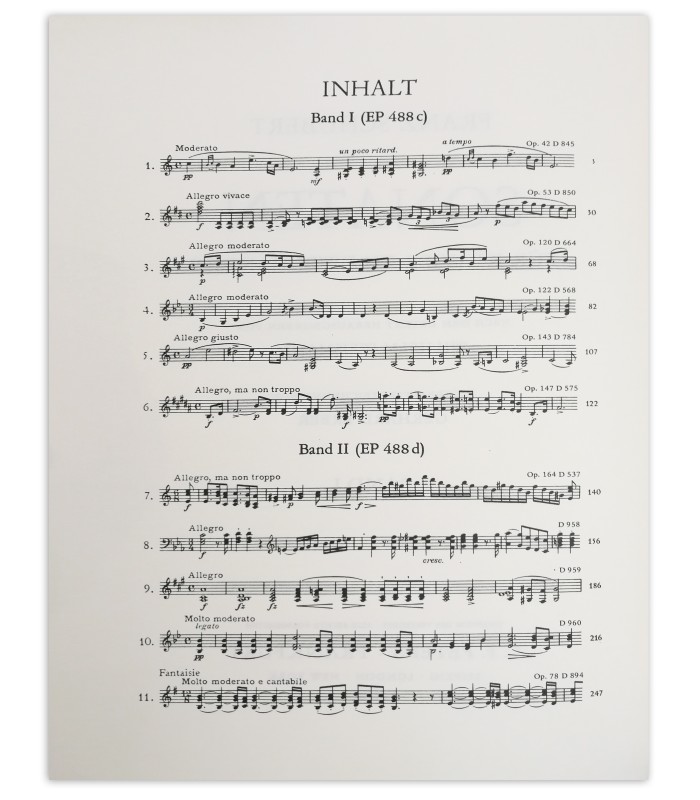 Schubert Sonaten Vol 1 UT's book table of contents