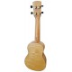 Back of the ukulele soprano Laka model VUS 95 Flamed Maple