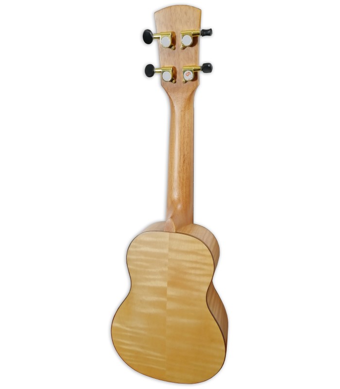 Fondo del ukelele soprano Laka modelo VUS 95 Flamed Maple