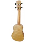 Fundo do ukulele soprano Laka modelo VUS 95 Flamed Maple
