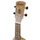 Head of the ukulele soprano Laka model VUS 95 Flamed Maple
