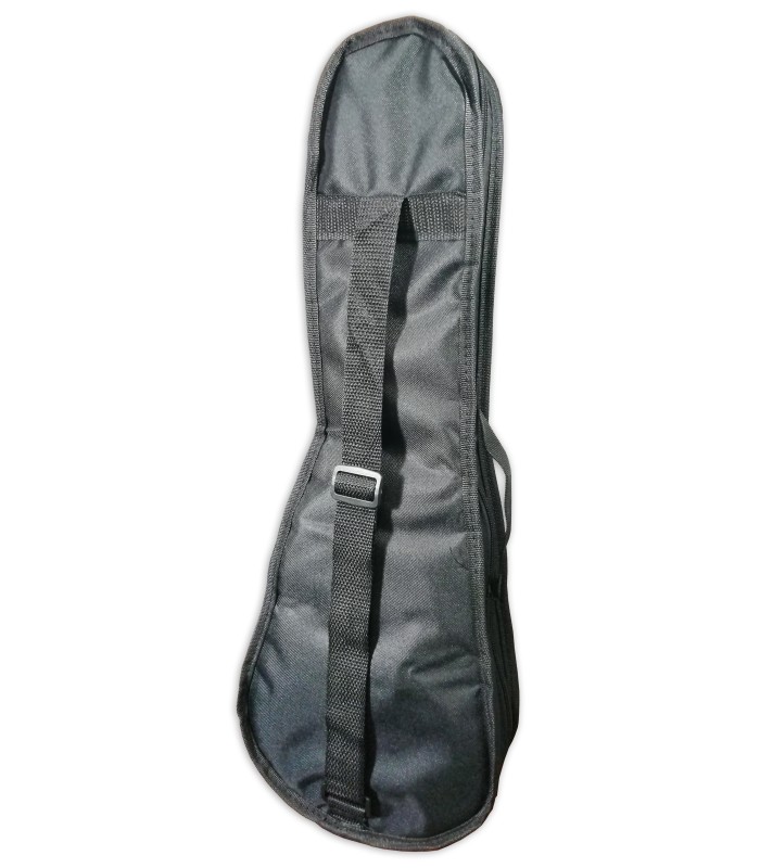 Back of the bag of the ukulele soprano Laka model VUS 95 Flamed Maple