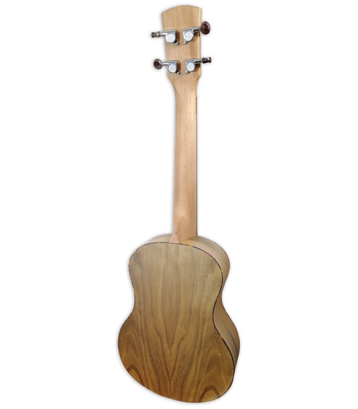 Back of the tenor ukulele Laka model VUT 25 Walnut