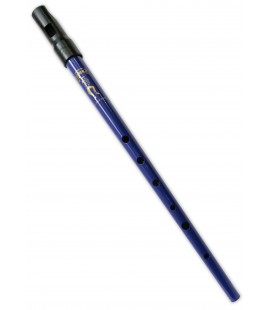 Photo of the tinwhistle Clarke model Sweetone in C and blue color