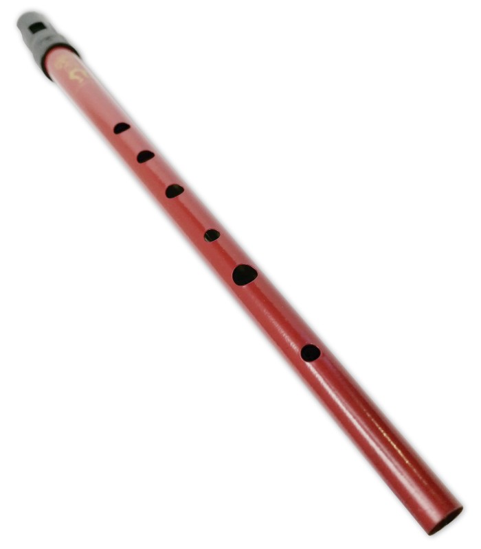 Body detail of the tinwhistle Clarke model Sweetone in C and red color