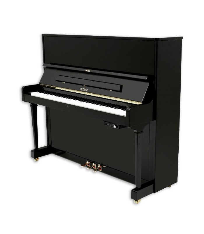 Foto del piano vertical Petrof modelo P125 F1 Higher Series con sistema Silent