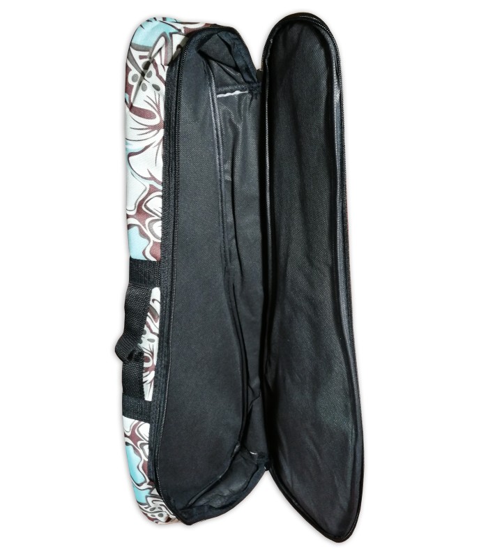 Interior de la funda Woodi modelo WUC-21CF para ukelele soprano
