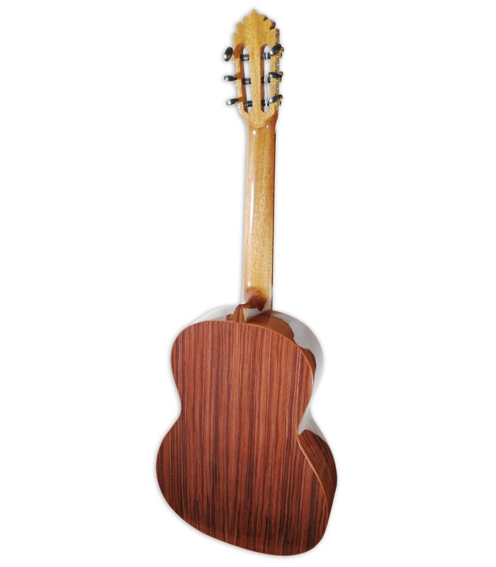 Fundo e ilhargas em pau santo da guitarra clássica Manuel Rodríguez modelo Academia AC60 C
