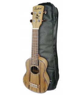 Foto do ukulele soprano Laka modelo VUS 25 Walnut com saco