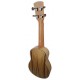 Basswood back and sides of the ukulele soprano Laka model VUS 25 Walnut