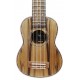 Tampo em tilia americana com acabamento em nogueira do ukulele soprano Laka modelo VUS 25 Walnut