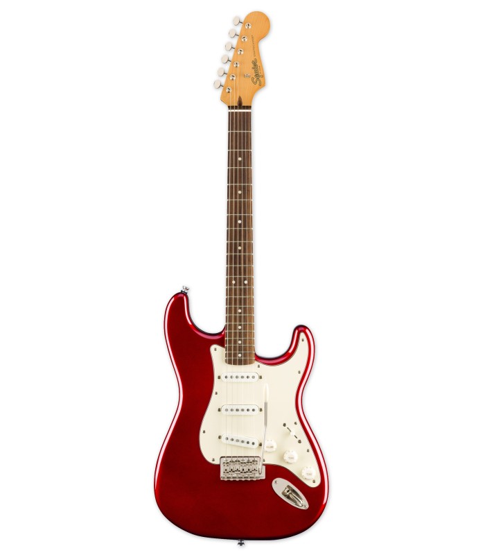 Guitarra eléctrica Fender Squier modelo Classic Vibe Stratocater 60S RW en color Candy Apple Red