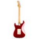 Back of the electric guitar Fender Squier model Classic Vibe Stratocater 60S RW in the color Candy Apple Red