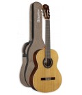 Guitarra Cl叩ssica Alhambra 3C 3/4 Cedro Sapele com saco