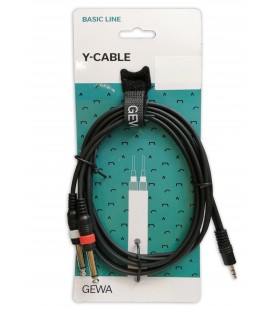 Cable Gewa modelo 190120 Basic Line 3.5 Mini Jack 2x 6.3 Jack 1.5M