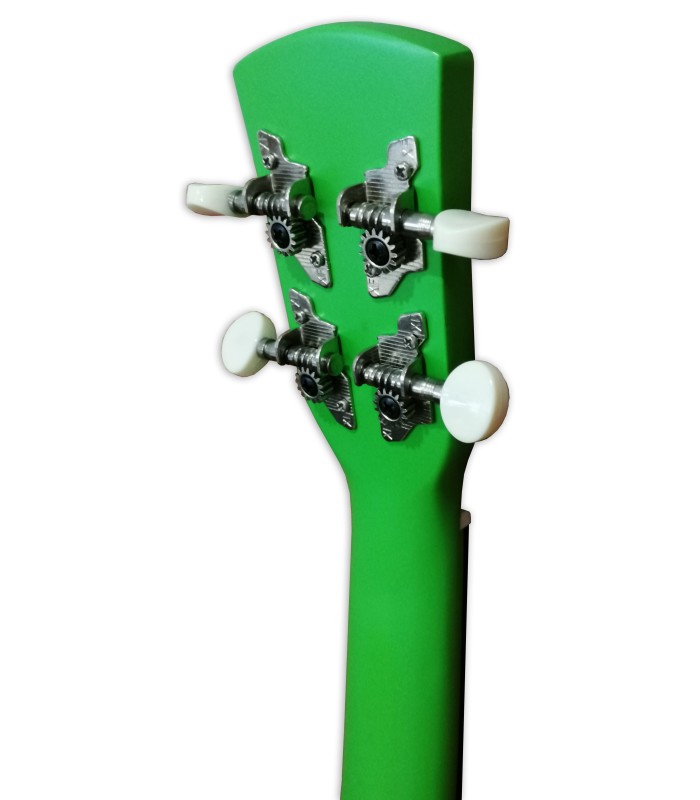 Machine heads of the ukulele soprano Laka model VUS 15GR green