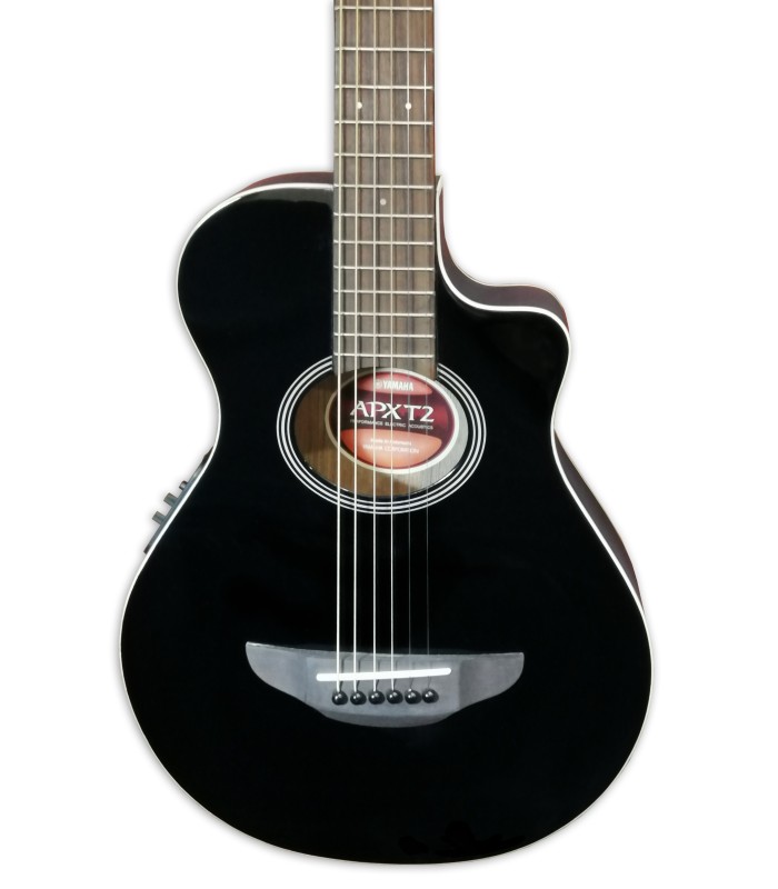 Tapa de la guitarra electroacústica Yamaha modelo APXT2BL 3/4 CW