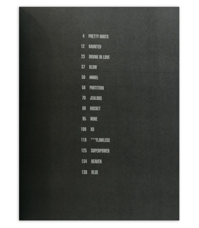 Índice do livro Beyoncé HL