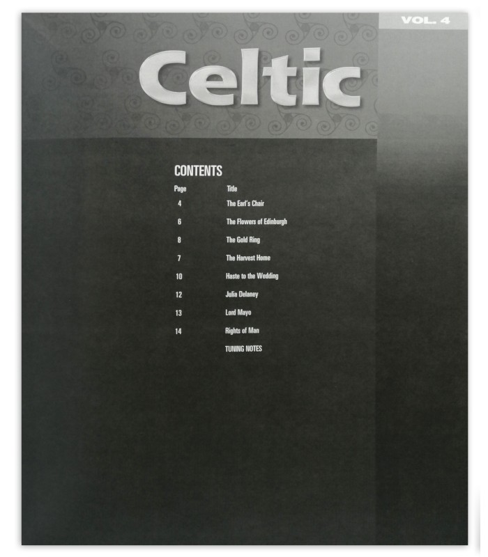 Indice del libro The Celtic Violin Book HL