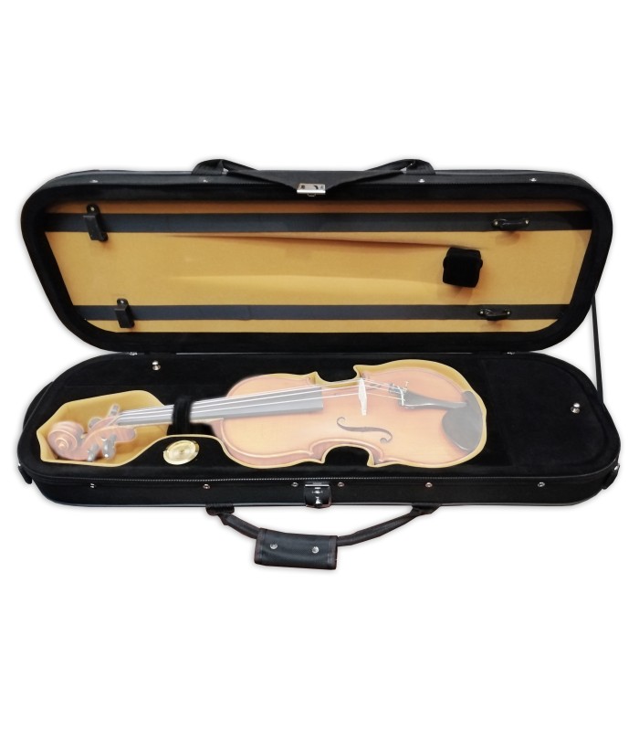 Estuche Rapsody modelo Elegance Rectangular con un violín de tamaño 4/4 en el interior